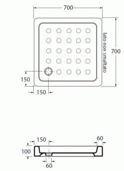 PIATTO DOCCIA H10 70X70